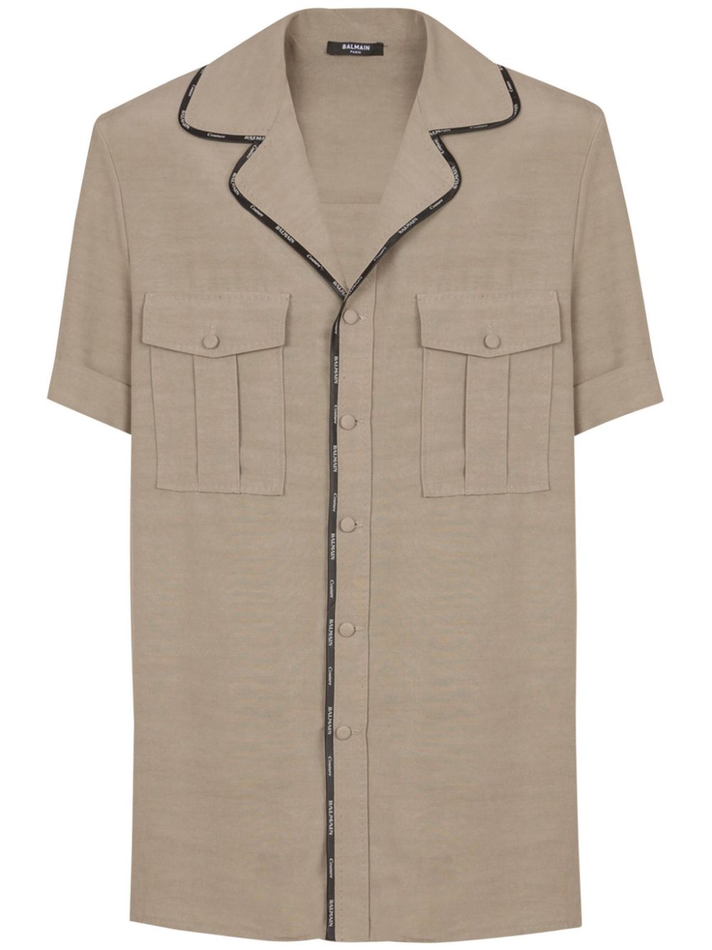 Balmain contrast-trim shirt - Neutrals