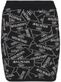 Balmain jacquard-pattern skirt - Black