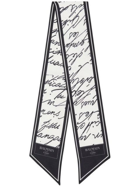 Balmain logo-print scarf Women