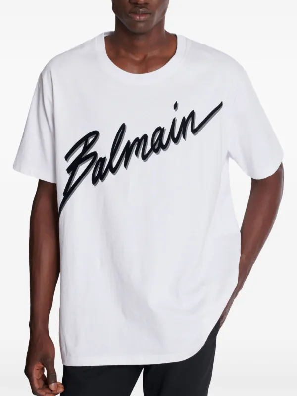 Balmain logo-print t-shirt | White | FARFETCH ZA
