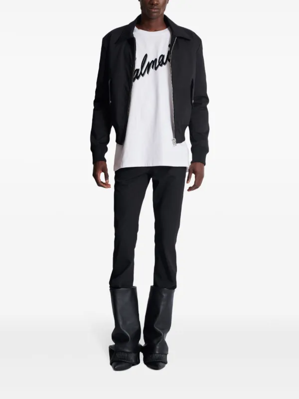 Balmain logo-print T-shirt | White | FARFETCH RO