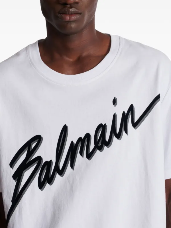 Balmain logo-print t-shirt | White | FARFETCH