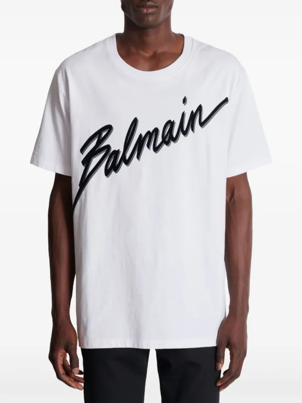 Balmain logo-print t-shirt | White | FARFETCH IN