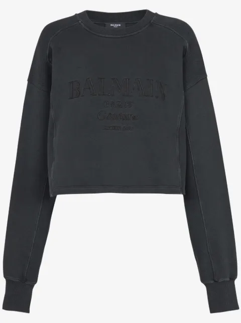 Balmain logo-embroidered sweatshirt