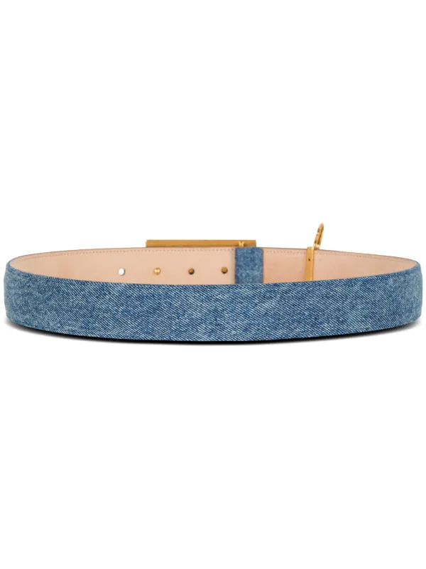 【関税込み】Balmain ブルー Safety Pin デニム ベルト Balmain safety-pin Denim Belt | Blue | FARFETCH SG