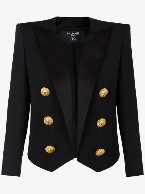 Balmain blazer en tissu grain de poudre