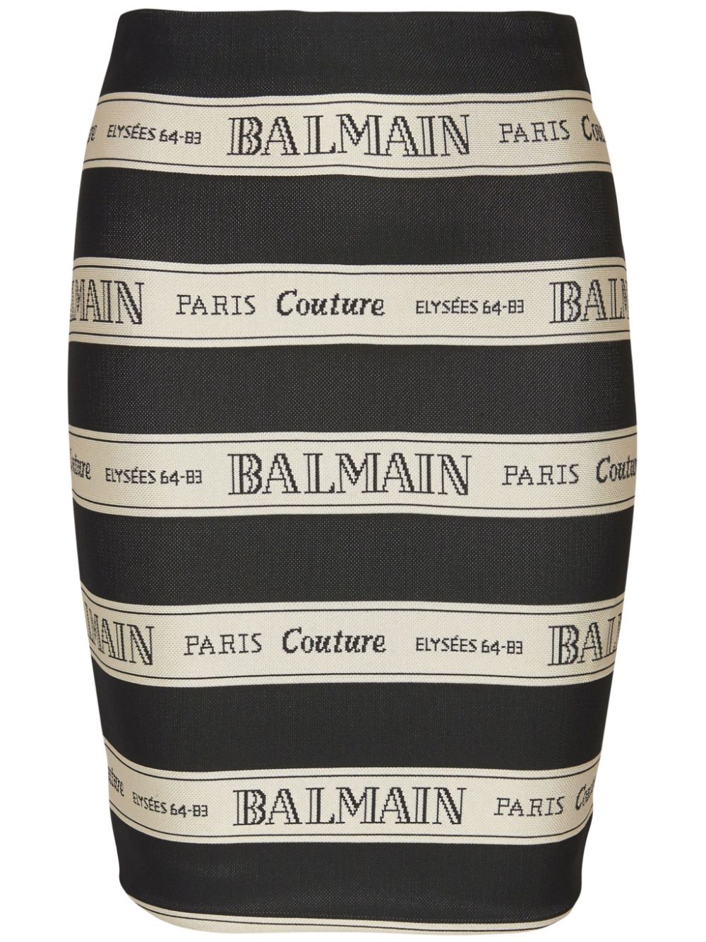 Balmain Rok met jacquard Zwart