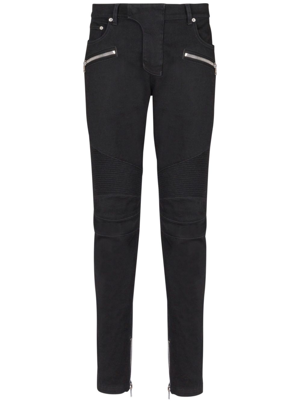 Balmain Slim-fit bikerjeans Zwart