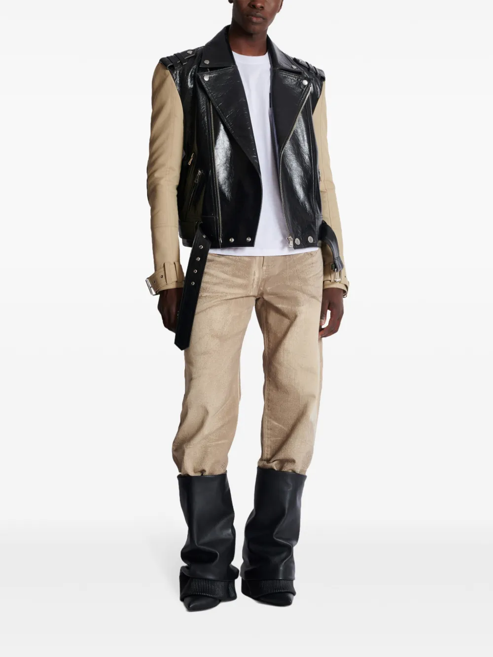 Balmain chamarra biker con paneles | Chamarras biker | Image 2