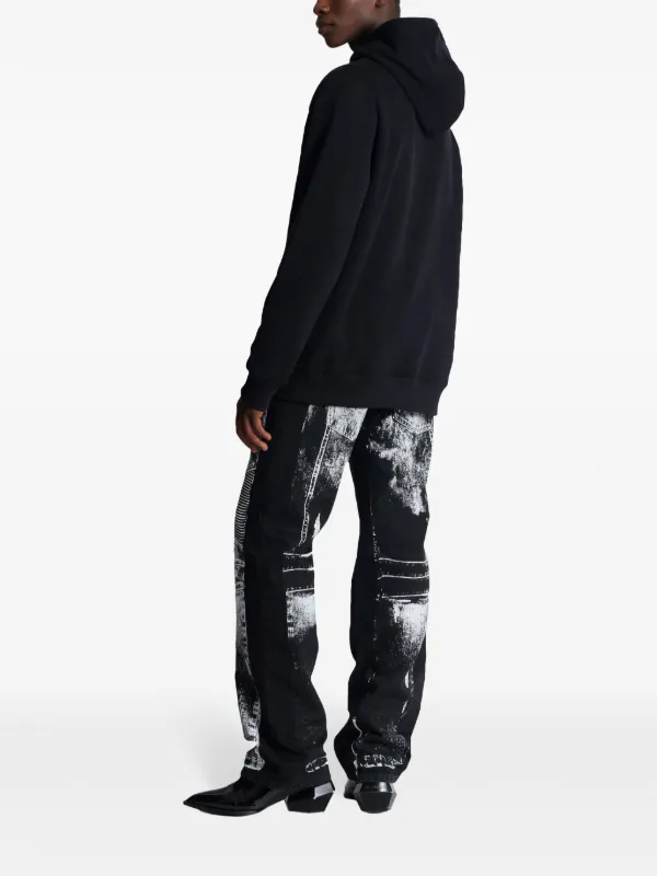 パーカー・フーディ Balmain Flocked Logo Sweatshirt With llic Accents Balmain flocked-logo Hoodie | Black | FARFETCH PL