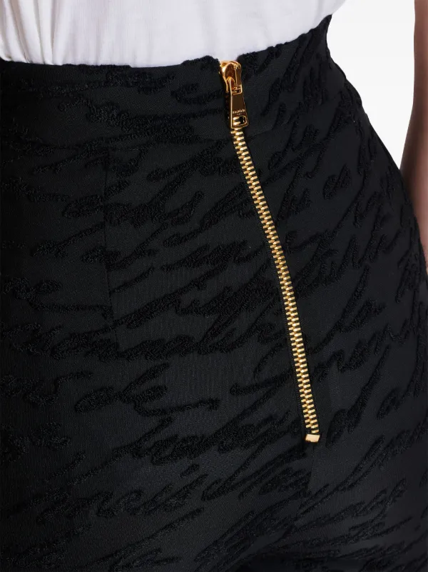 【関税込み】Balmain ブラック＆ブラウン モノグラム レギンス Balmain モノグラム レギンス | ブラック | FARFETCH JP