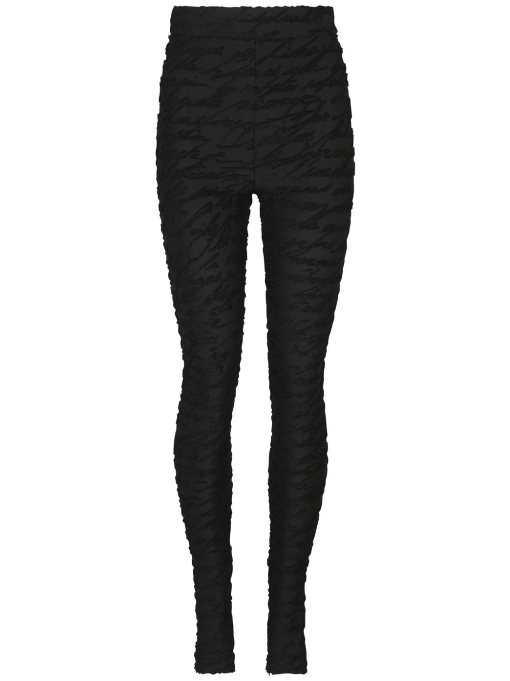 Balmain monogram-jacquard legging Zwart