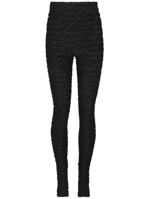 Balmain legging à motif monogrammé en jacquard