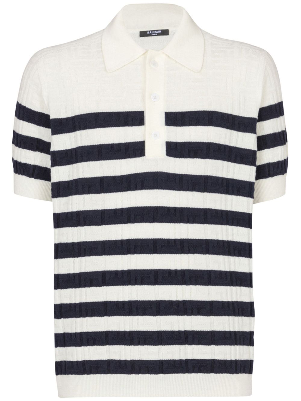 striped knitted polo shirt