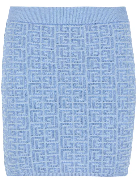 Balmain falda con motivo Labyrinth en jacquard