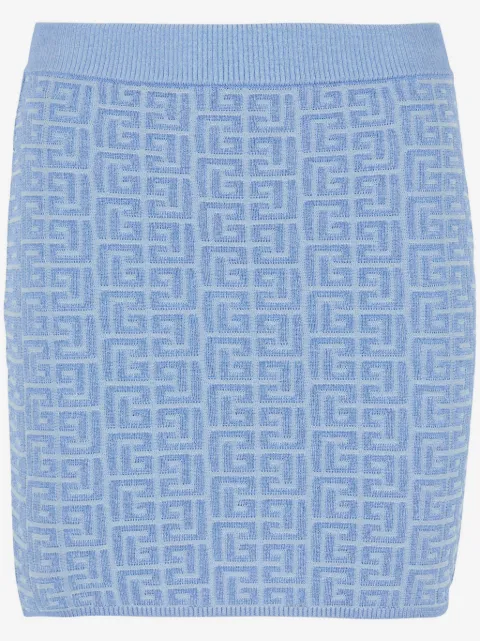 Balmain Saia de jacquard Labyrinth