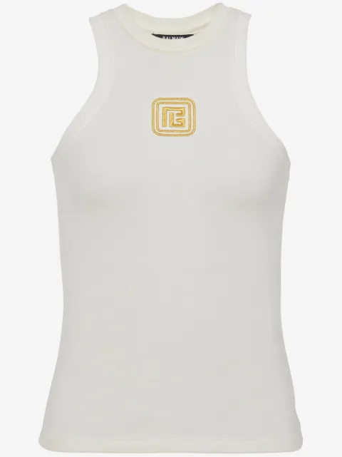 Balmain Tanktop mit PB-Stickerei