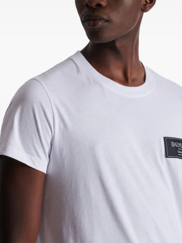 【関税&送料込み】Balmain Coture Label T-Shirt Balmain Coture Label t-shirt | White | FARFETCH BH