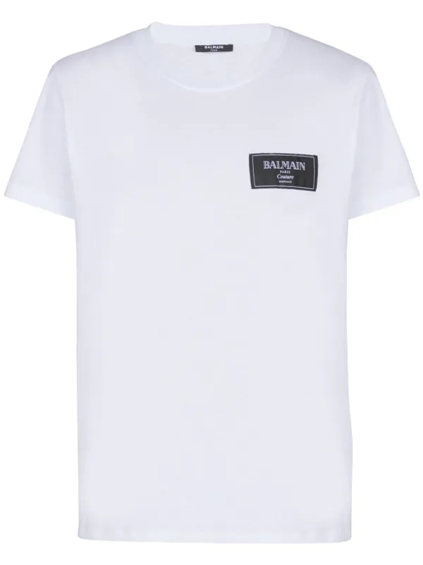 Balmain Coture Label t-shirt White FARFETCH JO