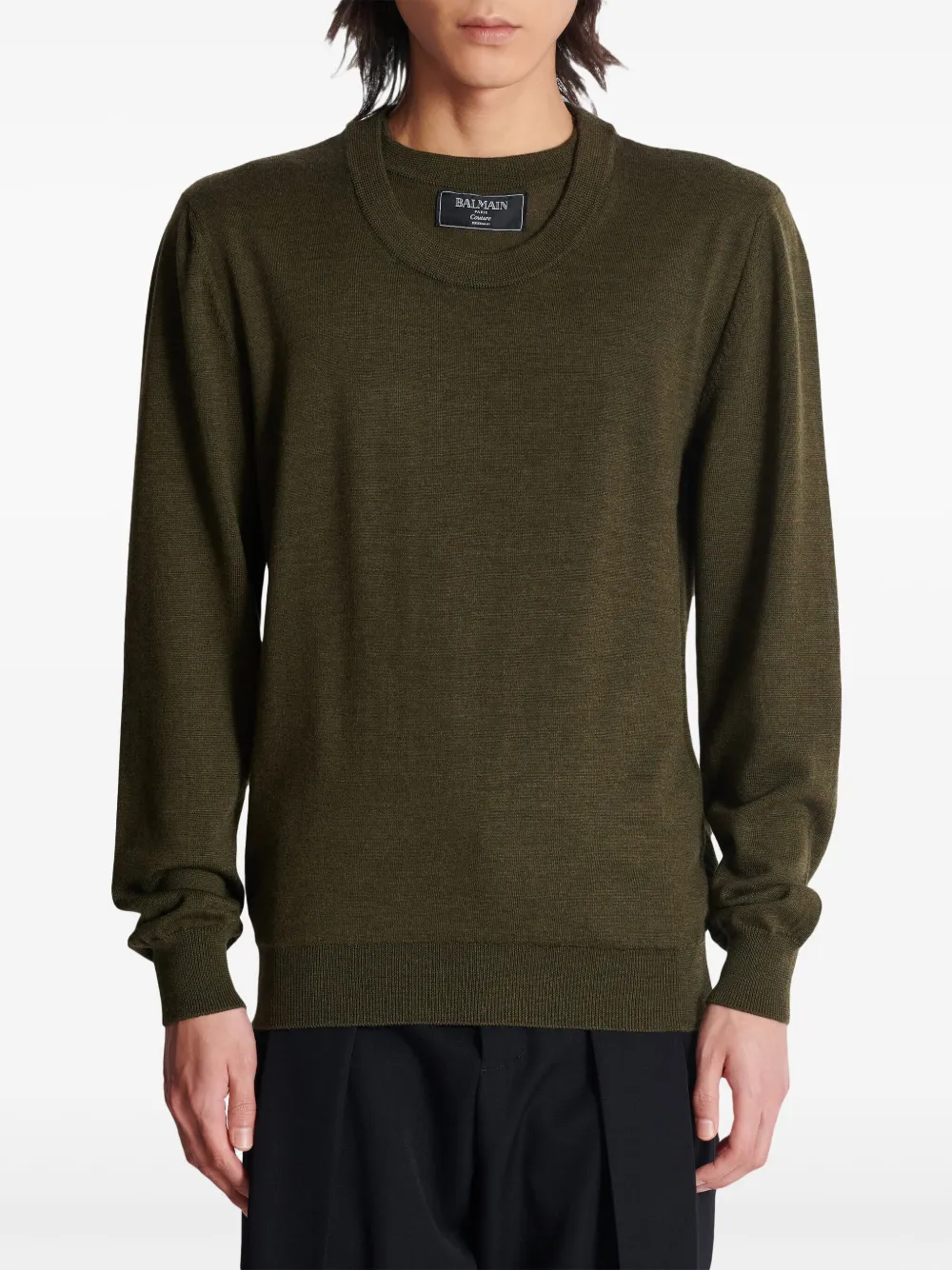 Balmain Trui met gelaagd detail Groen
