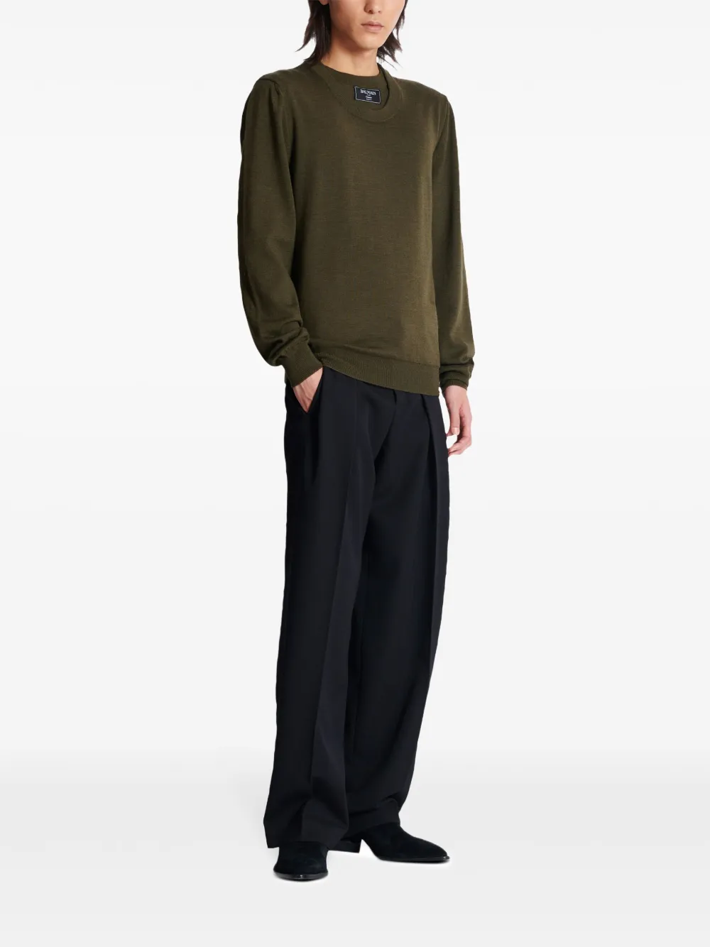Balmain Trui met gelaagd detail Groen