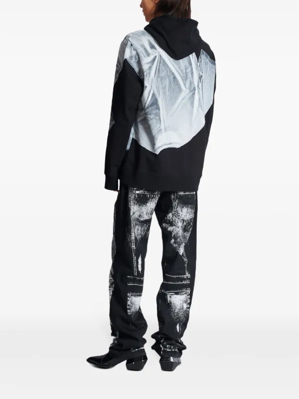 Balmain プリント パーカー | ブラック | FARFETCH JP