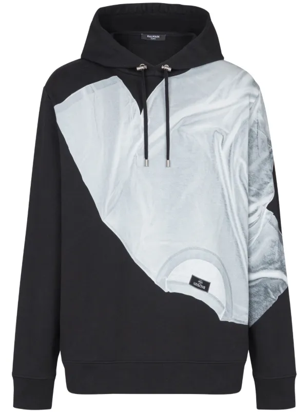 Balmain プリント パーカー | ブラック | FARFETCH JP