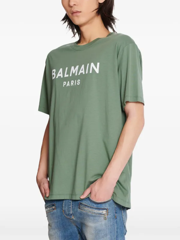 BALMAIN - 現行 BALMAIN Tシャツ 34 Balmain Button-Embellished Logo T-Shirt | Saks Fifth Avenue