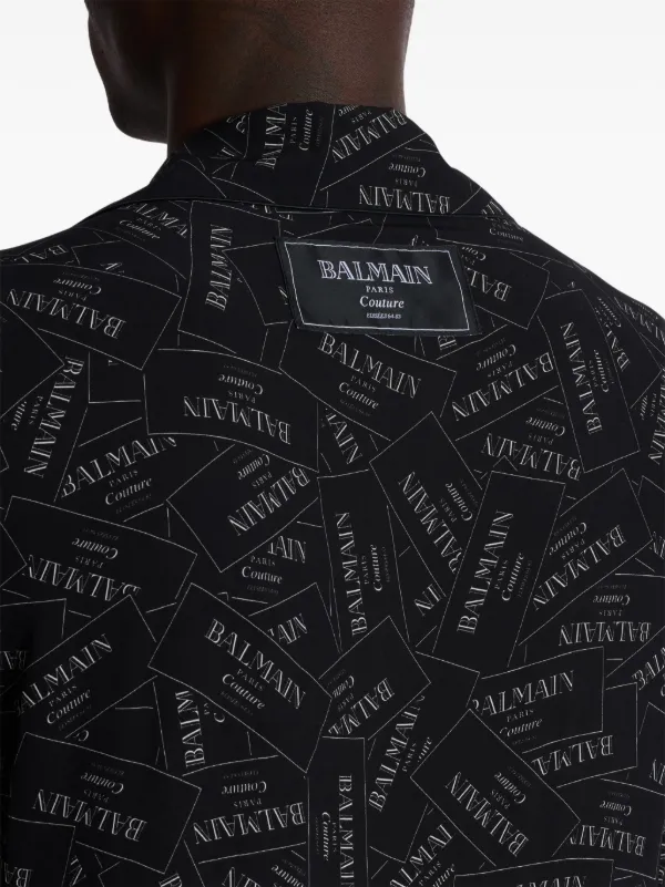 balmain SS11 チェック半袖シャツ Decarnin サイズ38 Balmain logo