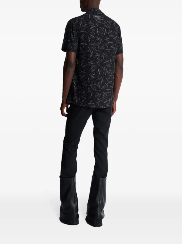 brushed-effect logo-print jumper 