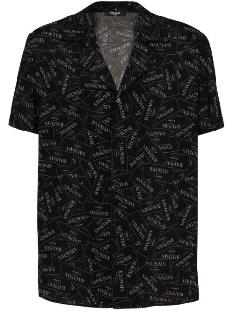 Balmain logo-print shirt Men