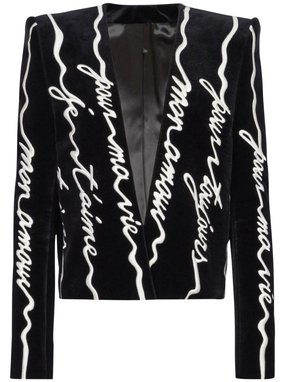 Balmain Spencer embroidered blazer - Black