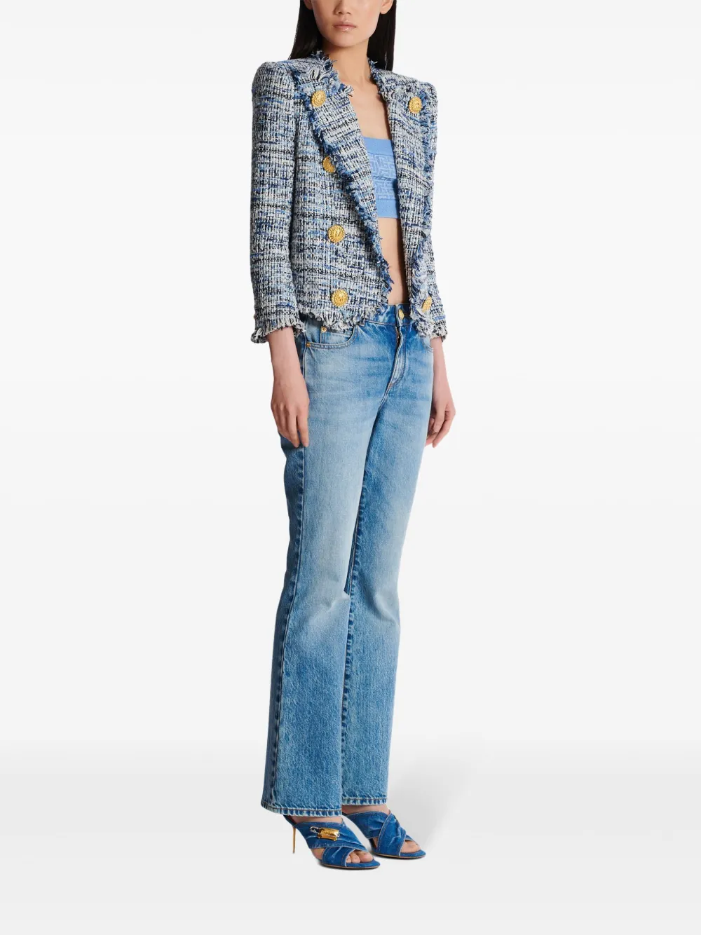 Balmain Edge-To-Edge jack Blauw