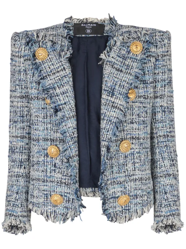 Balmain Edge-To-Edge ジャケット | ブルー | FARFETCH JP