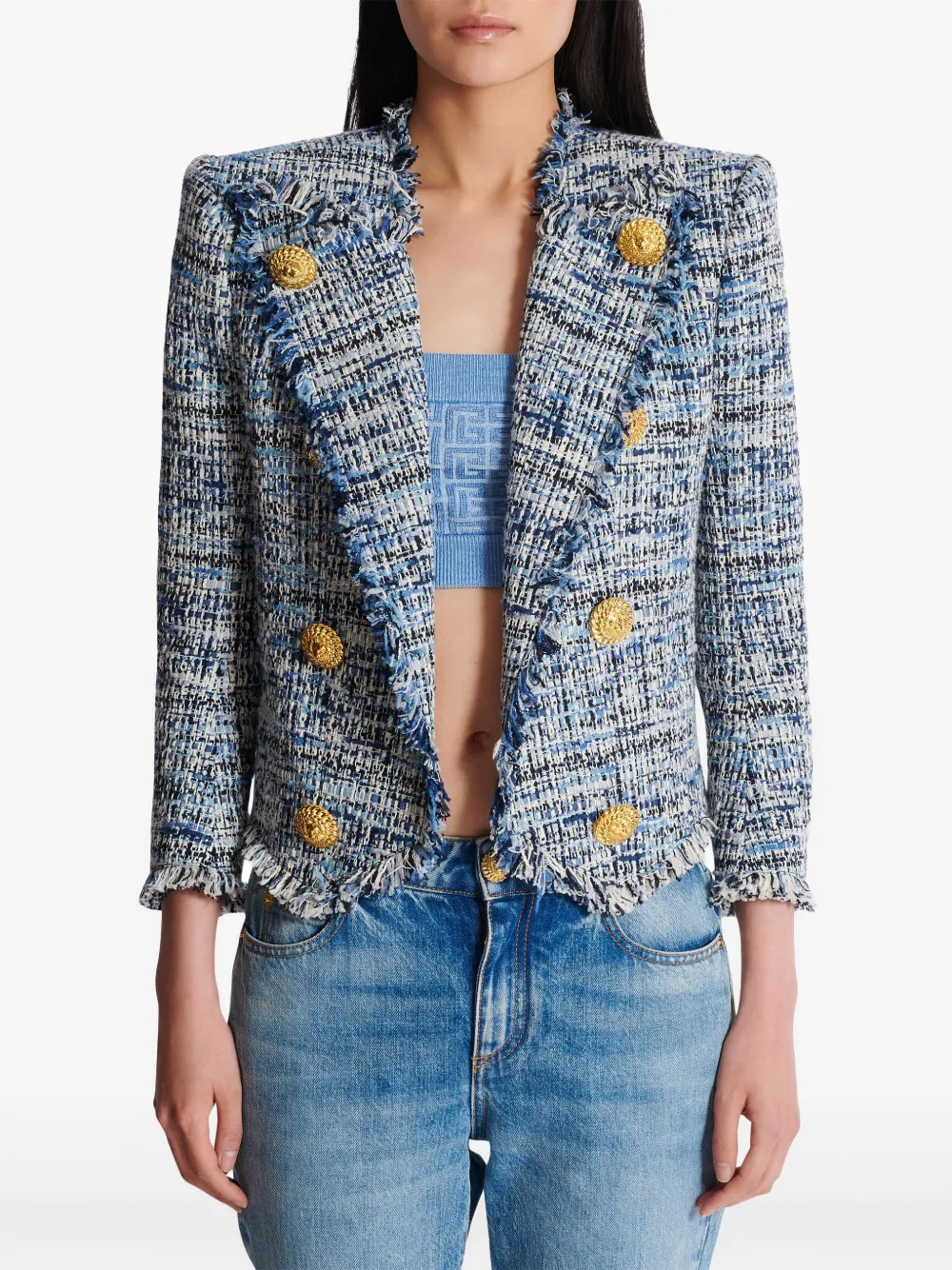 Balmain Edge-To-Edge jack Blauw