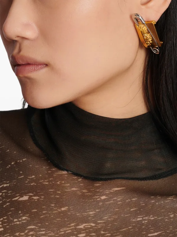 Balmain Safety Pin Earrings | Gold | FARFETCH