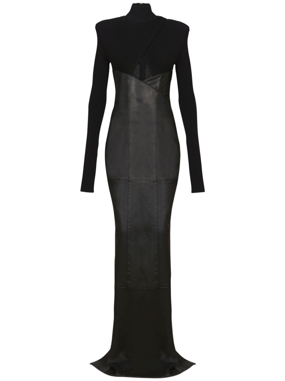 Balmain panelled maxi dress – Black