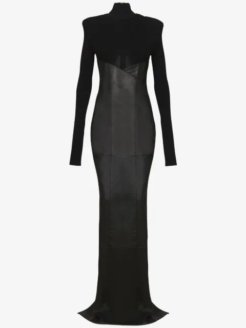 Balmain Maxikleid mit Kontrasteinsatz
