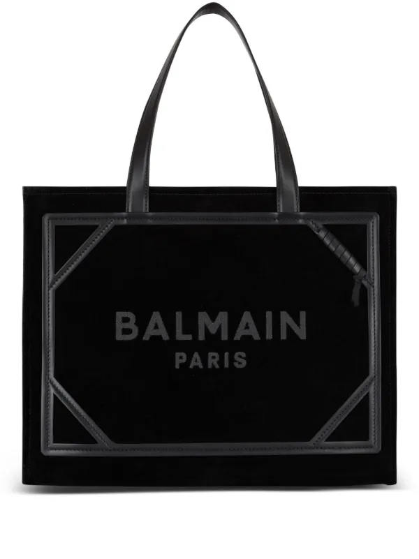 BALMAIN / ボトム/M/コットン/BLK Balmain Bolsa Tote B-Army Média | Preto | FARFETCH BR