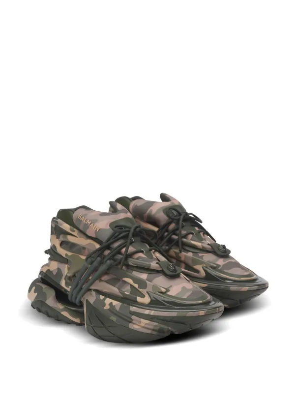 【送料&関税込】Balmain Unicorn Low Camouflage-print Trainer Unicorn Low camouflage-print trainers khaki khaki - Men
