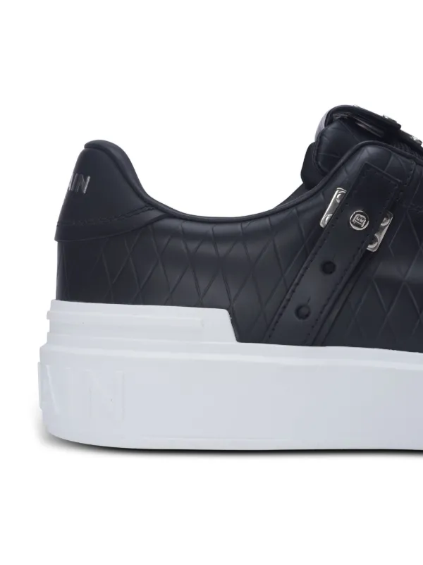 Balmain B-Court B-Buzz Sneakers | Black | FARFETCH UK