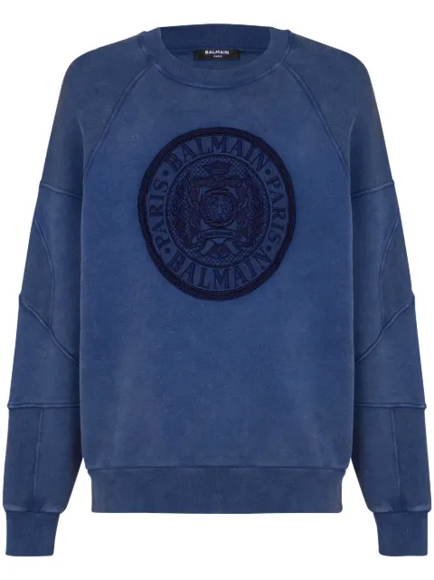 Balmain embroidered-logo sweatshirt