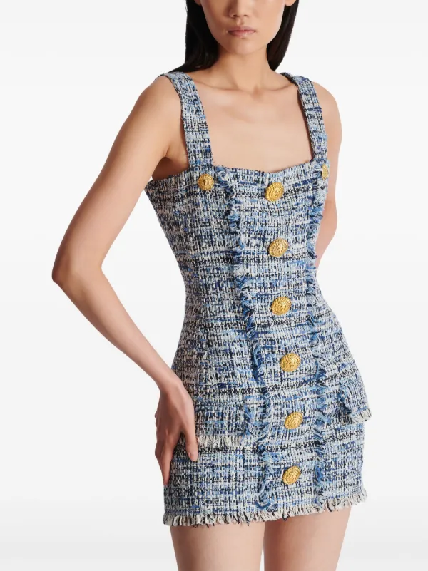 【Balmain】プリントコットンドレス balmain-jacquard-lace-print-
