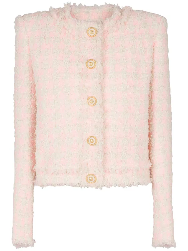 Balmain ツイード ジャケット | ピンク | FARFETCH JP