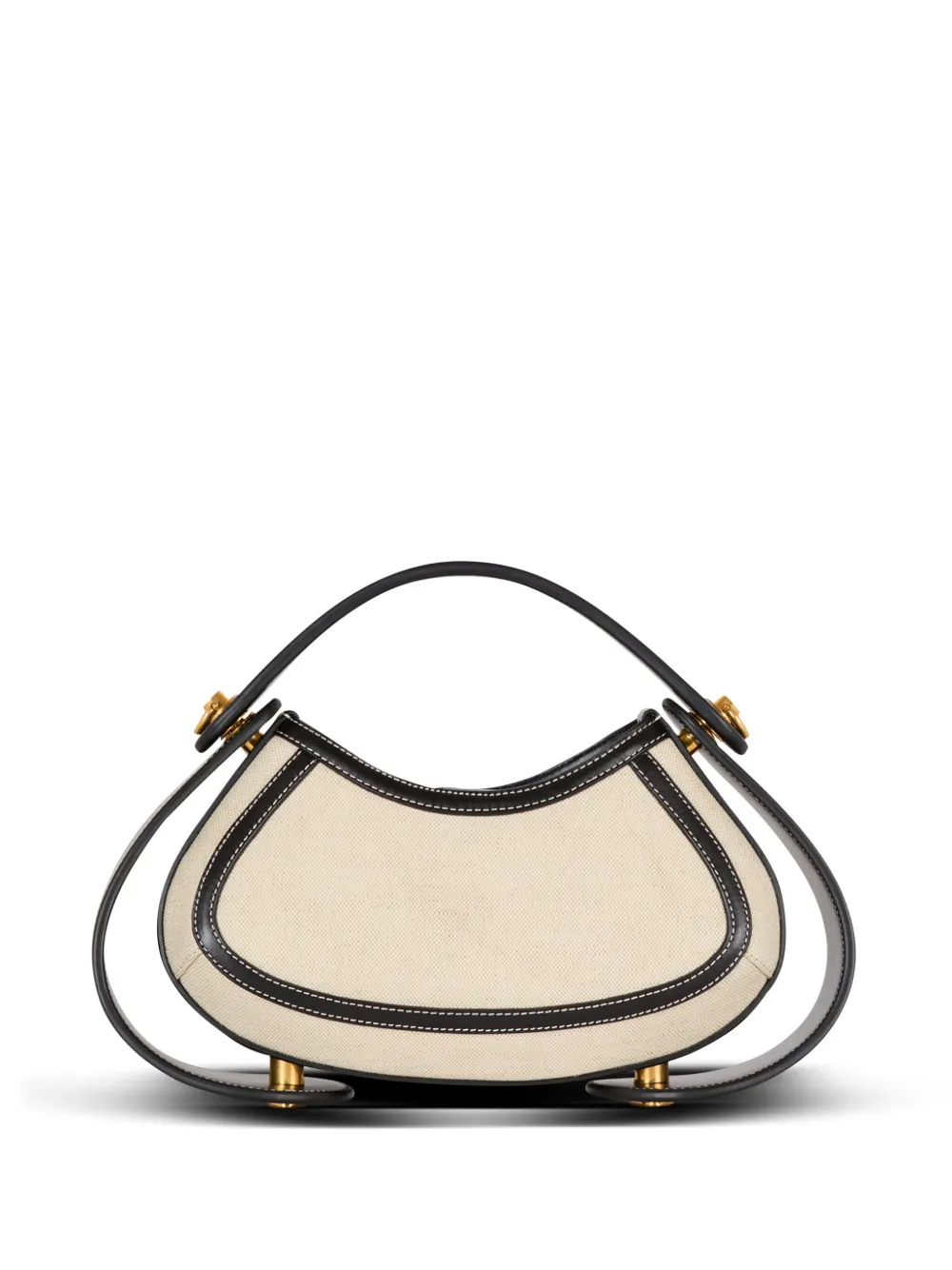 Shop Balmain Jolie Madame Shoulder Bag In Neutrals