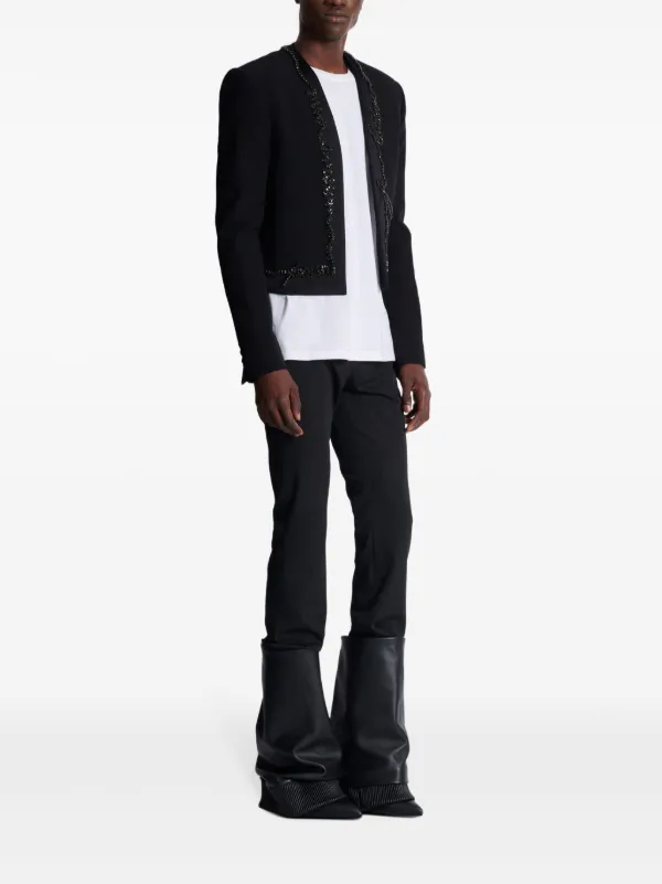 ジャケット Balmain Black Crepe Blazer Balmain Cropped Crepe Blazer | Black | FARFETCH ID