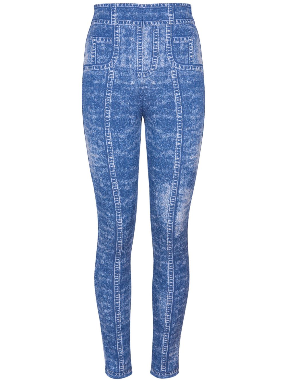 Balmain Legging met monogram Blauw