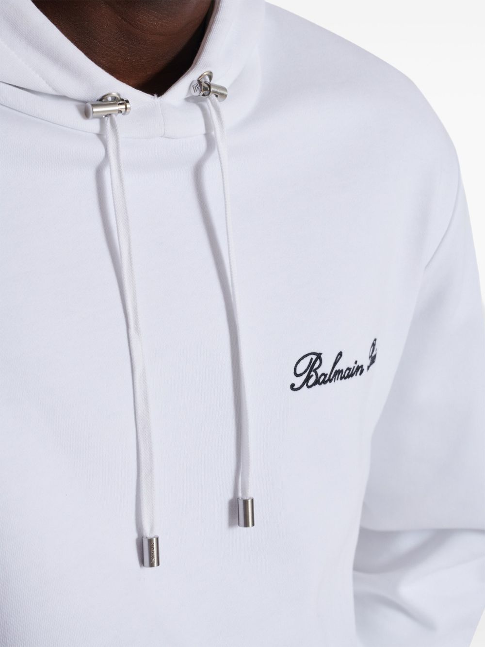 Affordable Balmain embroidered-logo hoodie Men