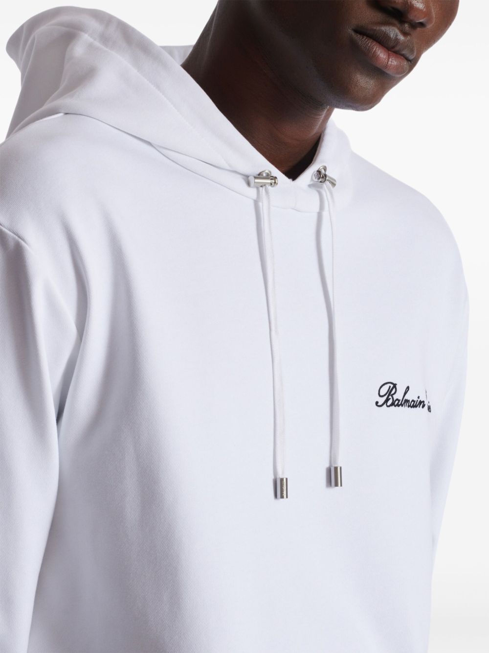 Affordable Balmain embroidered-logo hoodie Men