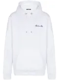 Balmain embroidered-logo hoodie - White